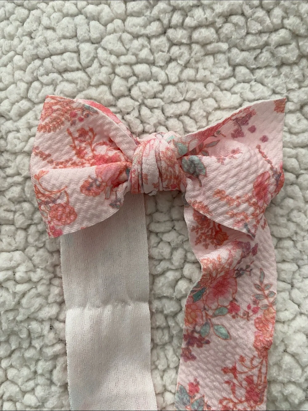 Kids Bow Headband Trio - Cream, Peach & Pink Floral